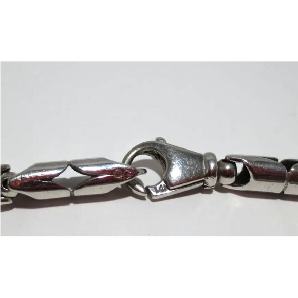 14K WHITE SOLID GOLD unique Turkish style rope LINK Unisex Necklace - Picture 10 of 14